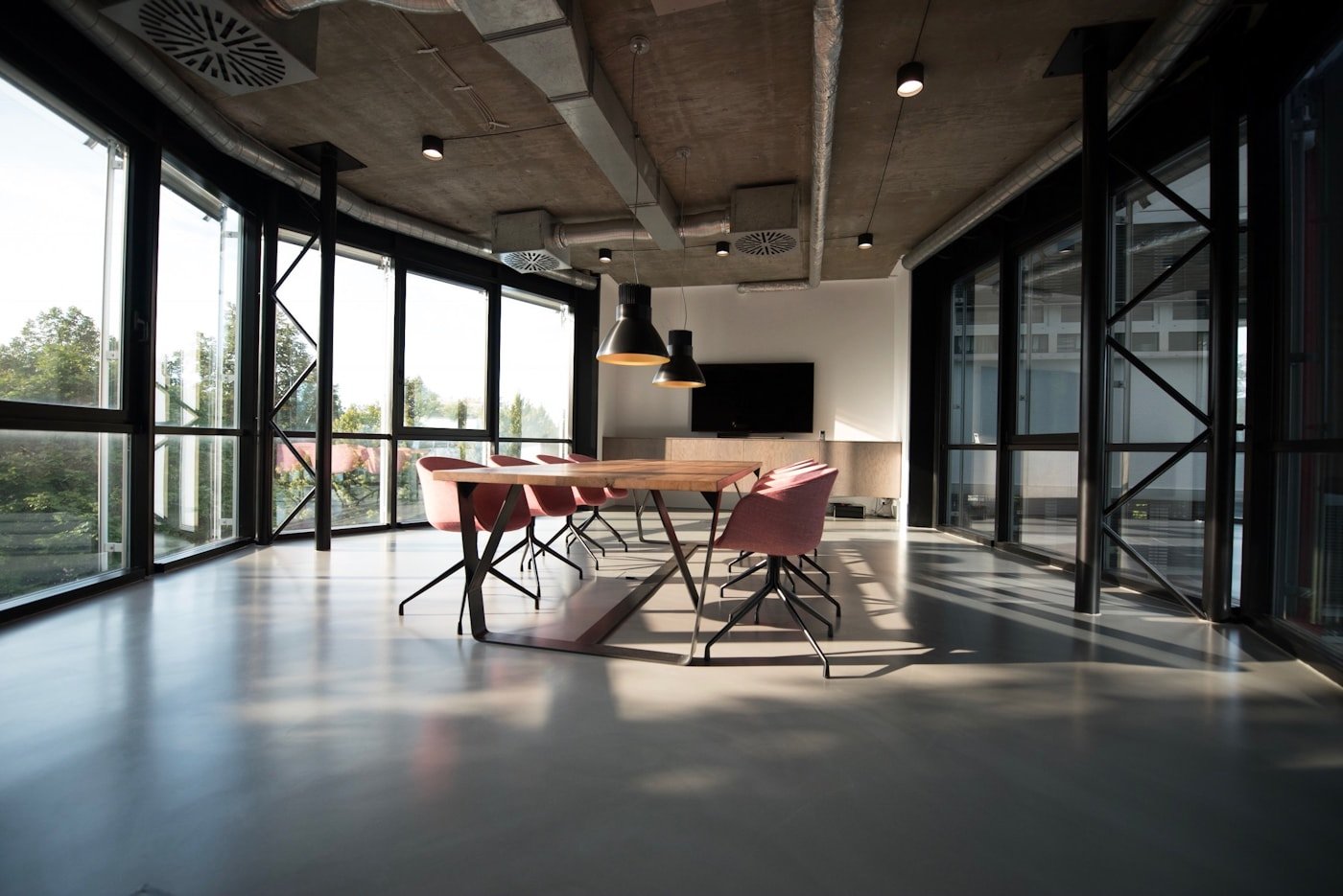 Representative commercial reception area